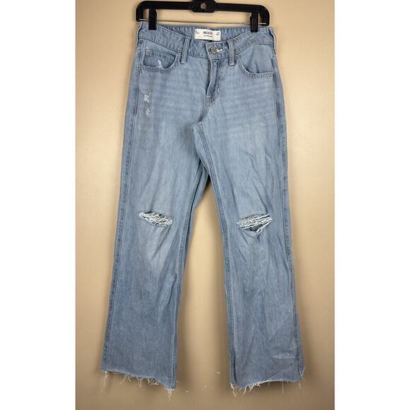 Hollister Denim - Hollister Women’s Low Rise Baggy Light Wash Jeans Size 0 R Waist 25 Inseam 30